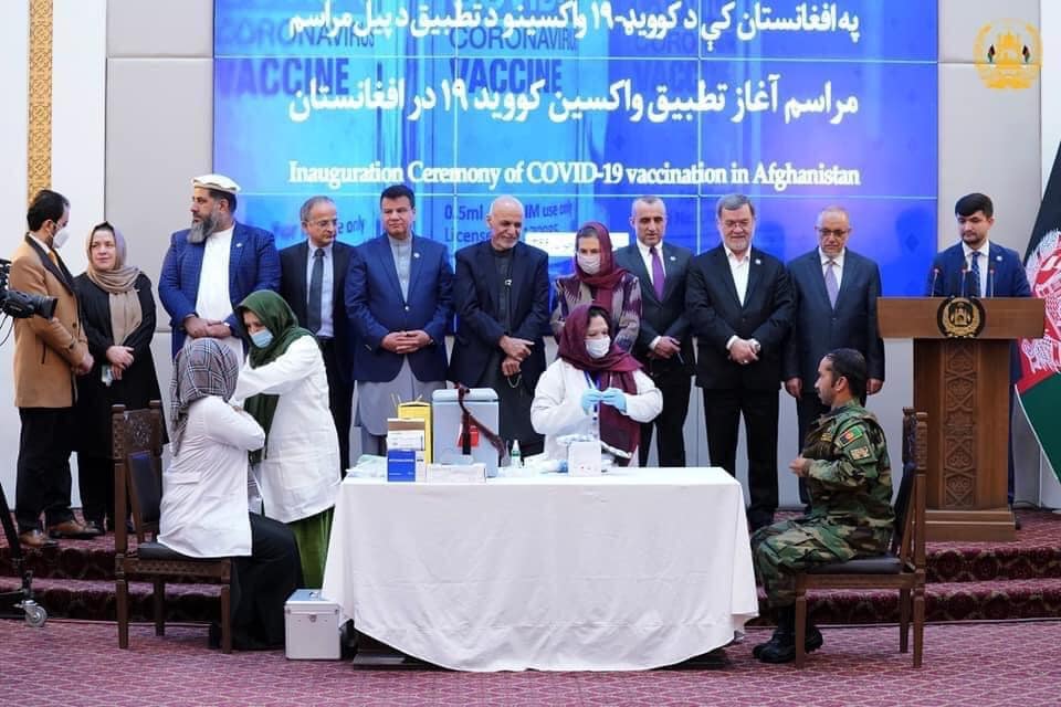 با حضورداشت رئیس جمهور غنی، نخستین مرحله تطبیق واکسین کرونا در افغانستان آغاز گردید