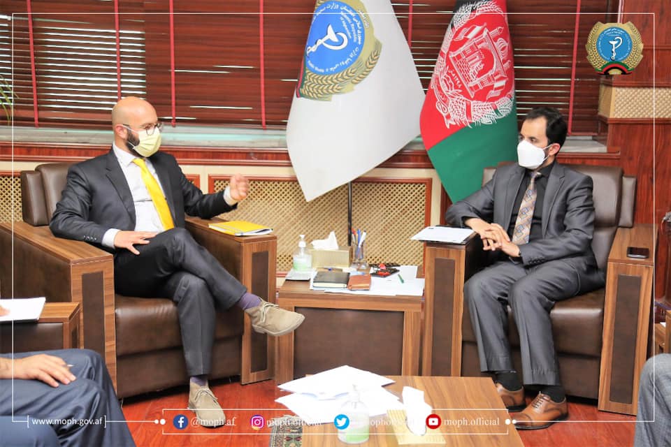 دیدار سرپرست وزارت صحت عامه با مسوول هماهنگی برنامه‌های نهاد ایمرجنسی در کابل